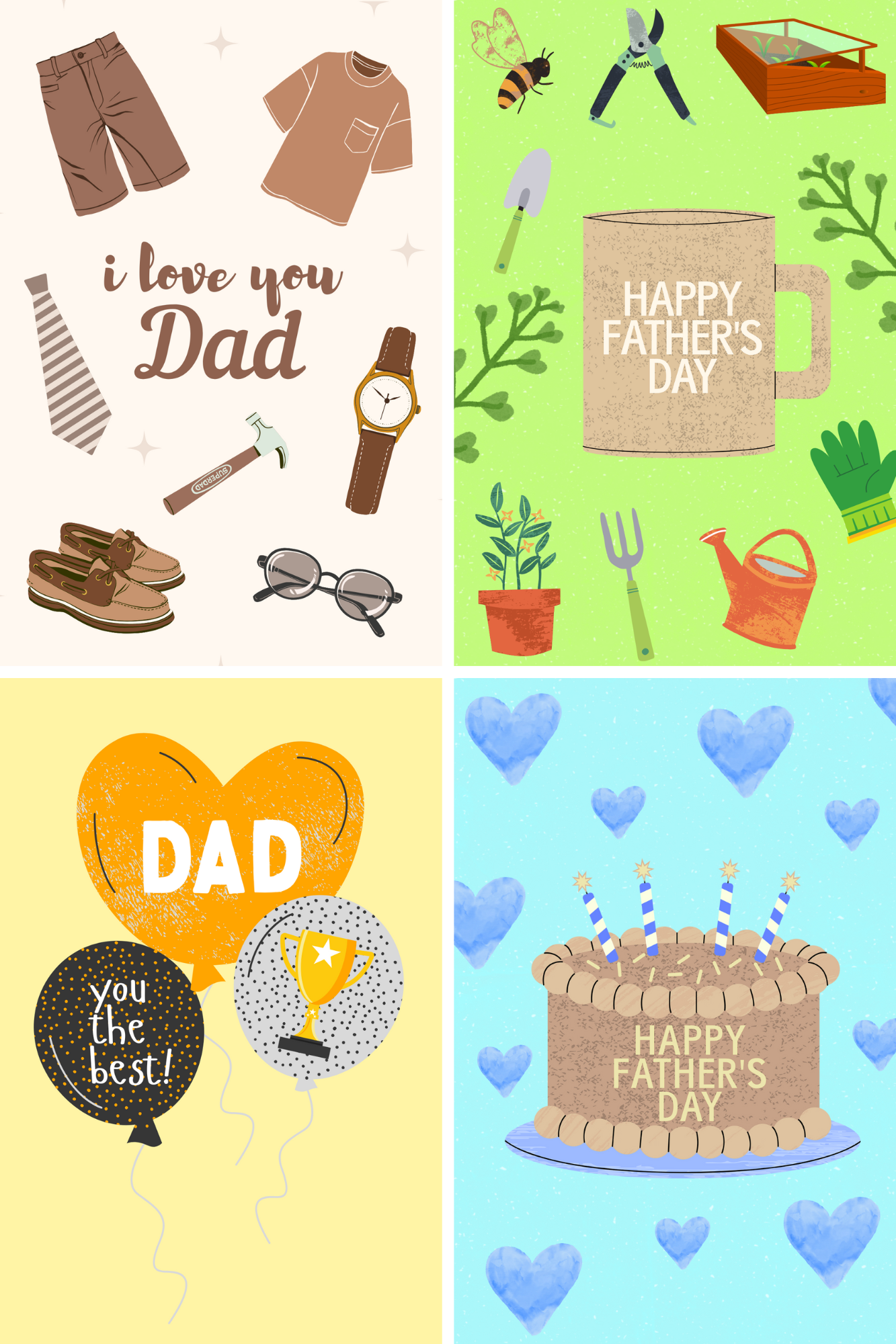Fathers Day Cake Card