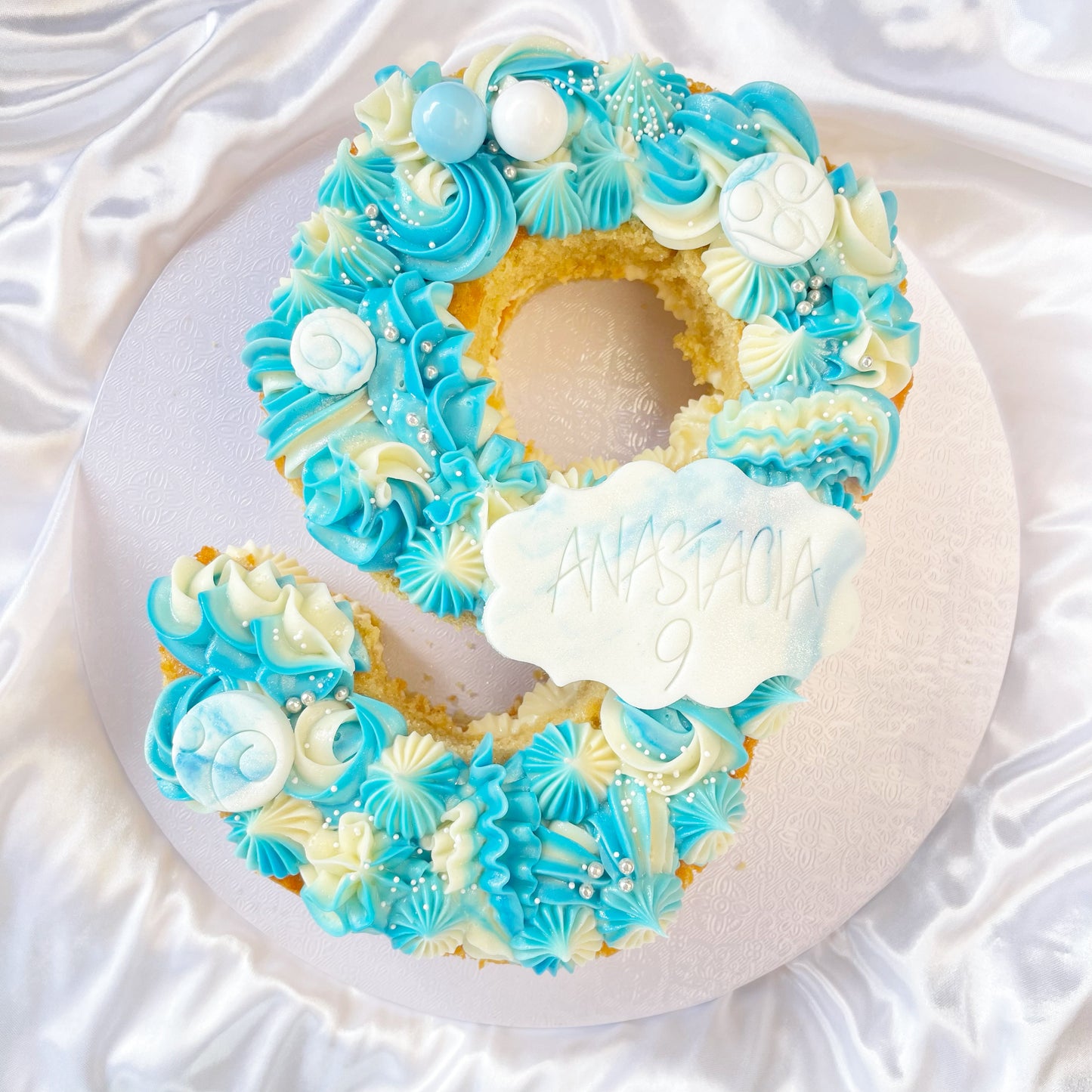 Vanilla Single Naked Number Cake