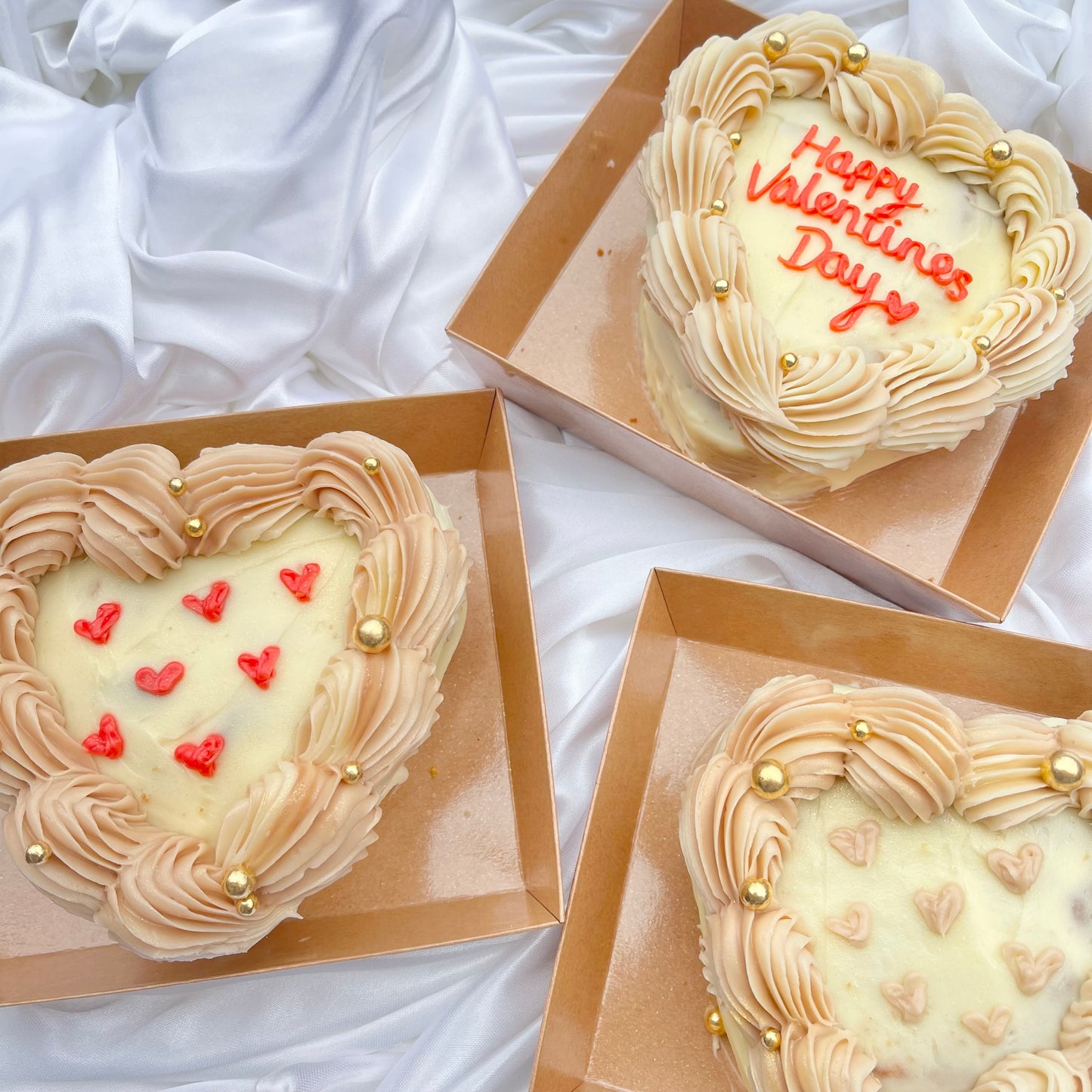 Personalised Valentines Day Heart Vanilla Mini Cake