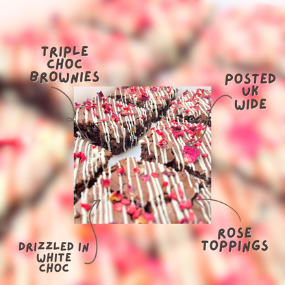 Rose Triple Choc Brownies Box
