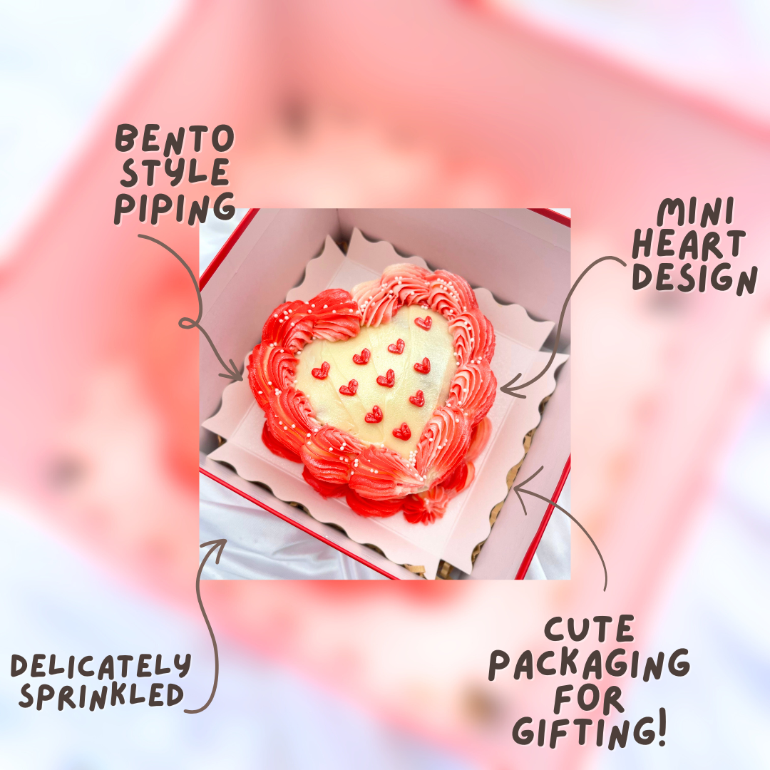 Valentines Heart Vanilla Mini Cake