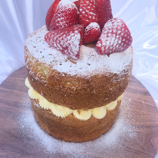 Large Victoria sponge birthday cake