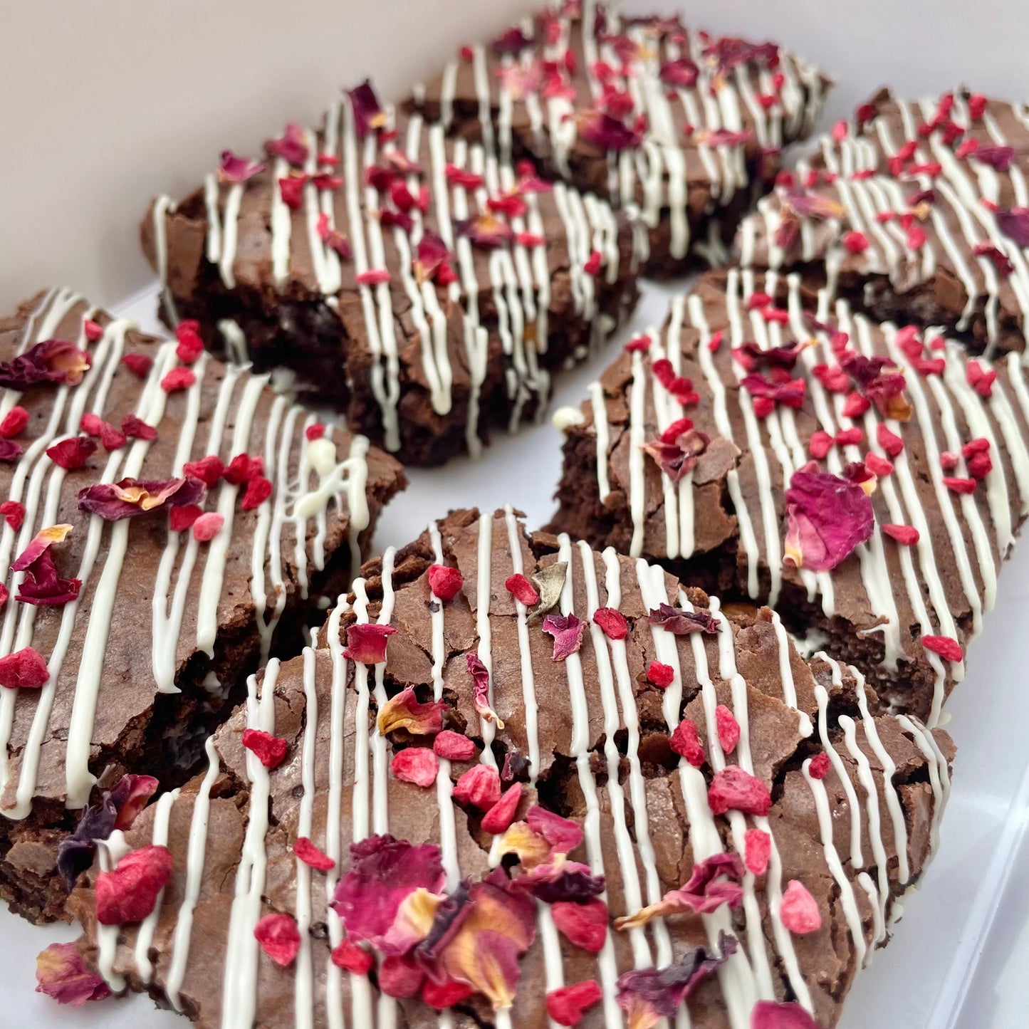 Rose Triple Choc Brownies Box