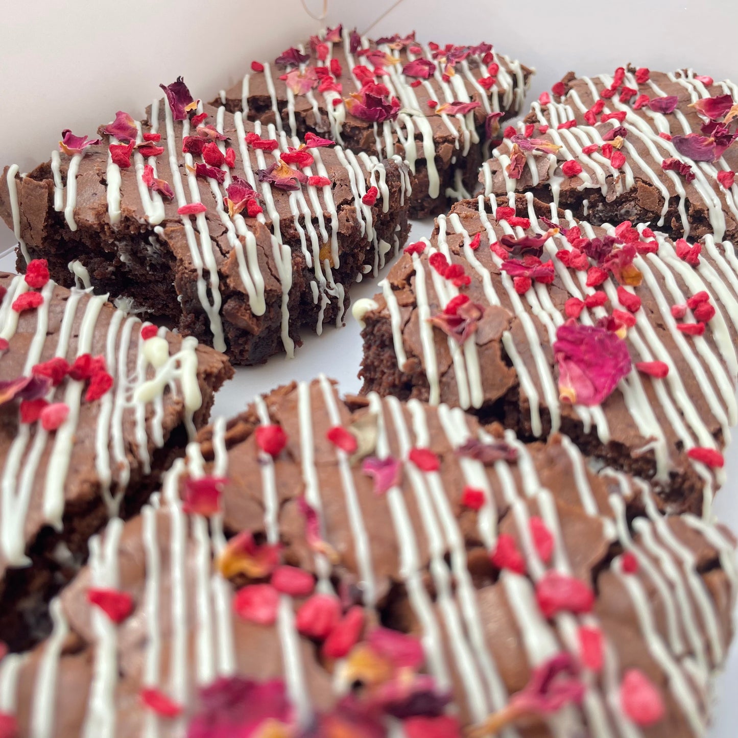 Rose Triple Choc Brownies Box